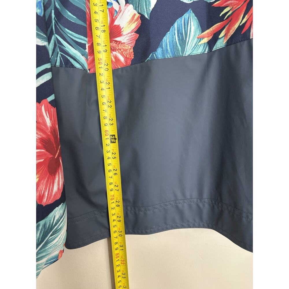 Weatherproof Vintage Men’s L Tropical Floral Hooded Rain Jacket Full Zip - Picture 5 of 7